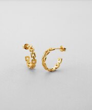 シルバー スクエアチェーンモチーフピアス GP