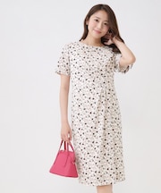 【手洗い可/日本製】タック入タイトワンピース