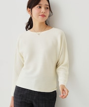 【手洗い可/日本製】ラメ混 ドルマンニット
