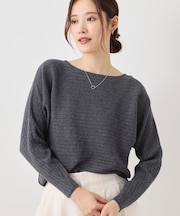 【手洗い可/日本製】ラメ混 ドルマンニット