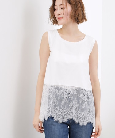 再入荷！裾レイヤードタンクトップ