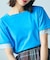 【二の腕カバー/UVカット】袖口シアースクエアネックTシャツ