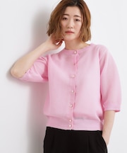 【洗える】透けない、大人のメッシュカーディガン
