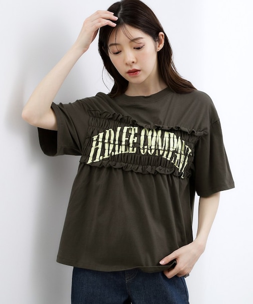【Lee】SHIRRING H／S TEE