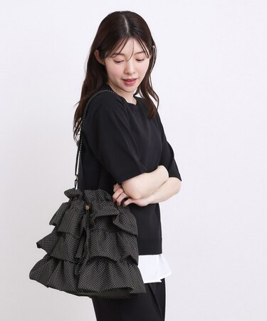 人気BAGにドット柄・レースが新登場！ティアードドロストショルダー