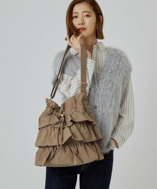 人気BAGにドット柄・レースが新登場！ティアードドロストショルダー