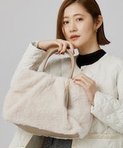 フェイクファータックタッセル2WAYトート