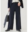 【通勤スーツ／洗える】ストレッチワイドパンツ