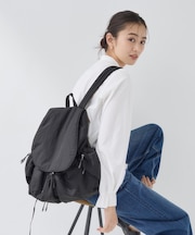 【超軽量/大人カジュアル】収納力◎!ギャザーフォルムリュック