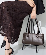【収納力◎/トレンド】スクエアトートバッグ