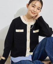 【軽やか】ブークレニットジャケット