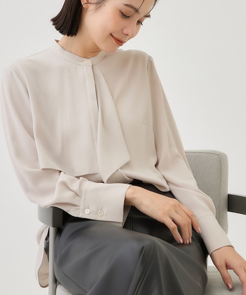 【日本製／華やか】フリルデザインブラウス