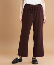 【接触冷感/マシンウォッシュ可/ウエスト総ゴム】ワイドシルエットパンツ