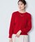 【マシンウォッシュ】レース風編み柄ニット