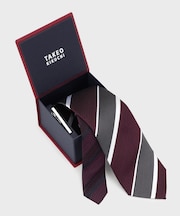 【BOXセット/LIMITED】ストライプネクタイ&タイバー