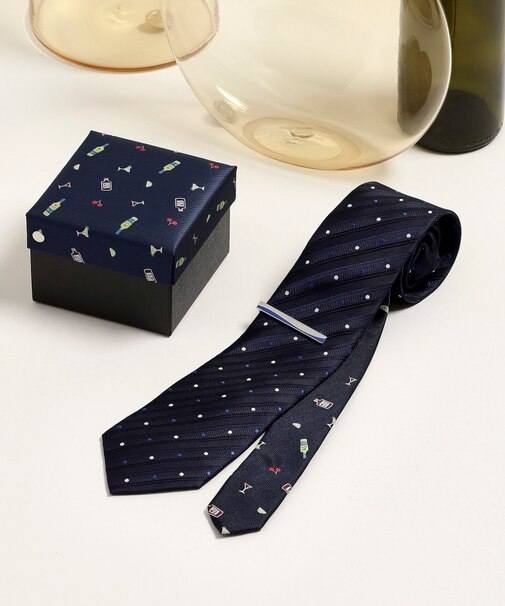 【BOXセット/LIMITED】リカーモチーフネクタイ＆タイバー