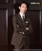 【Begin掲載】コーデュラ(R)夏素材ウールトロ ストレッチスーツ