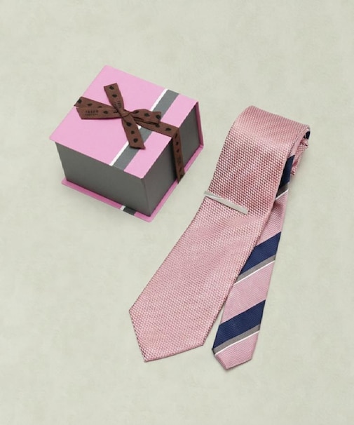 【BOXセット】ベーシック メランジ ネクタイ＆タイバー