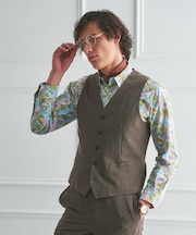 【BOWLER HAT LABEL】トロピカルシャンブレー ベスト