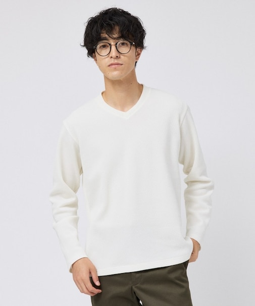 【日本製】メッシュ ジャージ Vネック プルオーバー