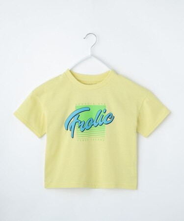 【110-160】レトロロゴTシャツ/洗濯機OK
