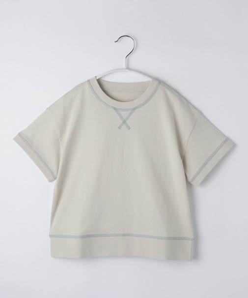【110-160】配色ステッチガゼットTEE