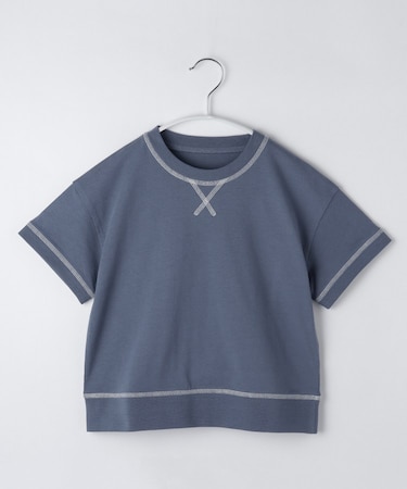 【110-160】配色ステッチガゼットTEE