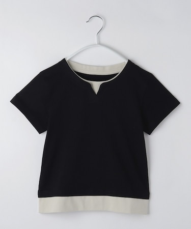 【110-160】キーネックTシャツ