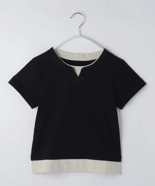 【110-160】キーネックTシャツ