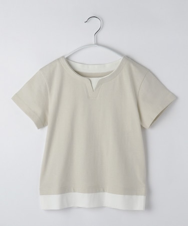 【110-160】キーネックTシャツ