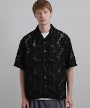 【26SSトレンドの商品】シアーフラワーシャツ/フラワーデザイン/通気性/レース/透け感/トレンド