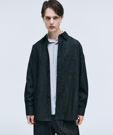 【色褪せしにくいデニム】Comfy Fadeless Denim Seriesデニムシャツ