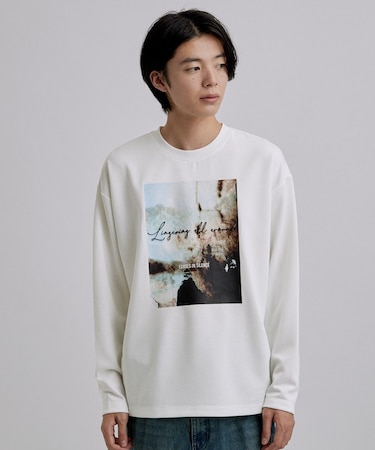 アートグラフィック ブラシ刺繍長袖Tシャツ