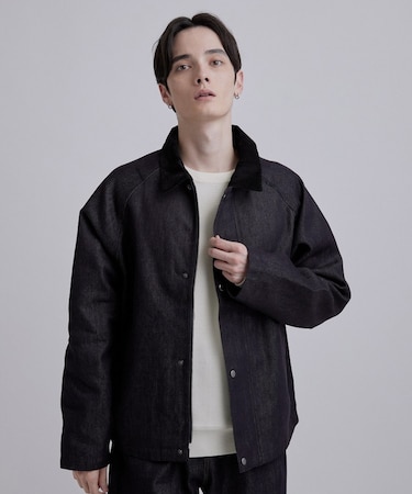 【色褪せしにくいデニム】Comfy Fadeless Denim Seriesデニムブルゾン