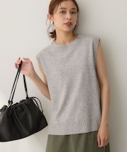 【5色展開/手洗い可】ローシルクウールニットベスト