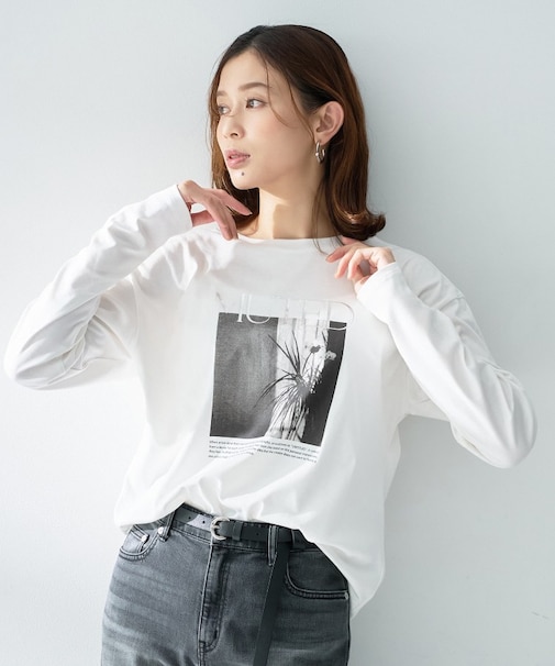 【ロゴ・プリント】フォトグラフィックロンT