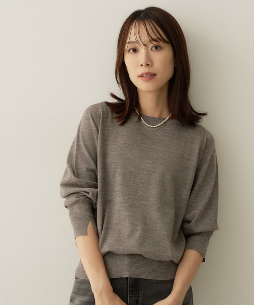【アンサンブル可能/オンオフ使える】シルクウールカシミヤプルオーバー
