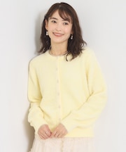 フェザーヤーンクルーネックカーディガン