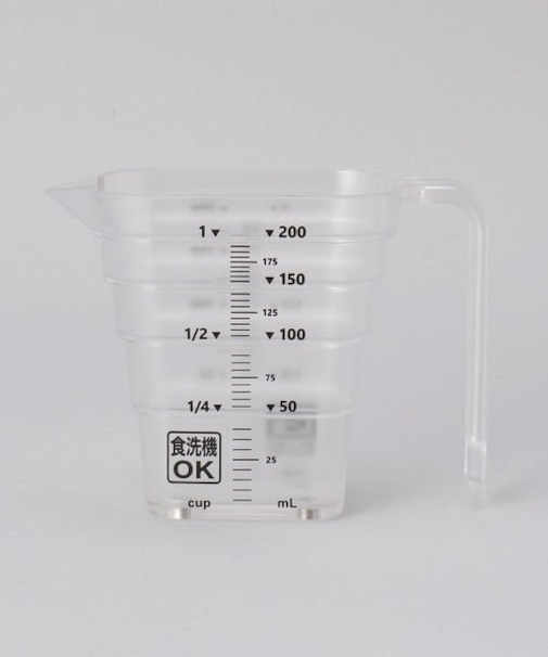 マグネット段々計量カップ 200ml WH 山崎実業 <tower タワー>