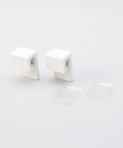 フィルムフック差し込み式歯ブラシ&チューブホルダー W4 2個組 WH 山崎実業 <tower タワー>