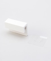 フィルムフック差し込み式歯ブラシ&チューブホルダー W9 WH 山崎実業 <tower タワー>