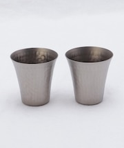 チタン冷酒カップ 2PC 貼箱入