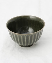 ケイプ 削ぎ茶碗 オリベグリーン