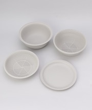 きほんの道具 ザルボウル4点セット 18cm GY <marna マーナ>