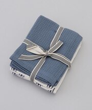 100% COTTON キッチンクロス ワッフル2枚セット BL <212Kオリジナル>