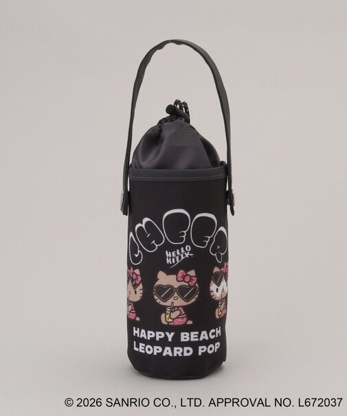 日焼けハローキティ ボトルホルダー LEOPARD BK