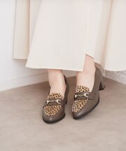 【レイン対応】ミドルヒールビットローファー