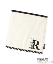 ◆SNOOPY ミニタオル ふわふわ イニシャルR