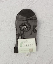 ◆コダワリ ゴム無 フラワー クォーターソックス