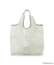 Dick Bruna miffy 底板付エコバッグ M pistachio&lavender